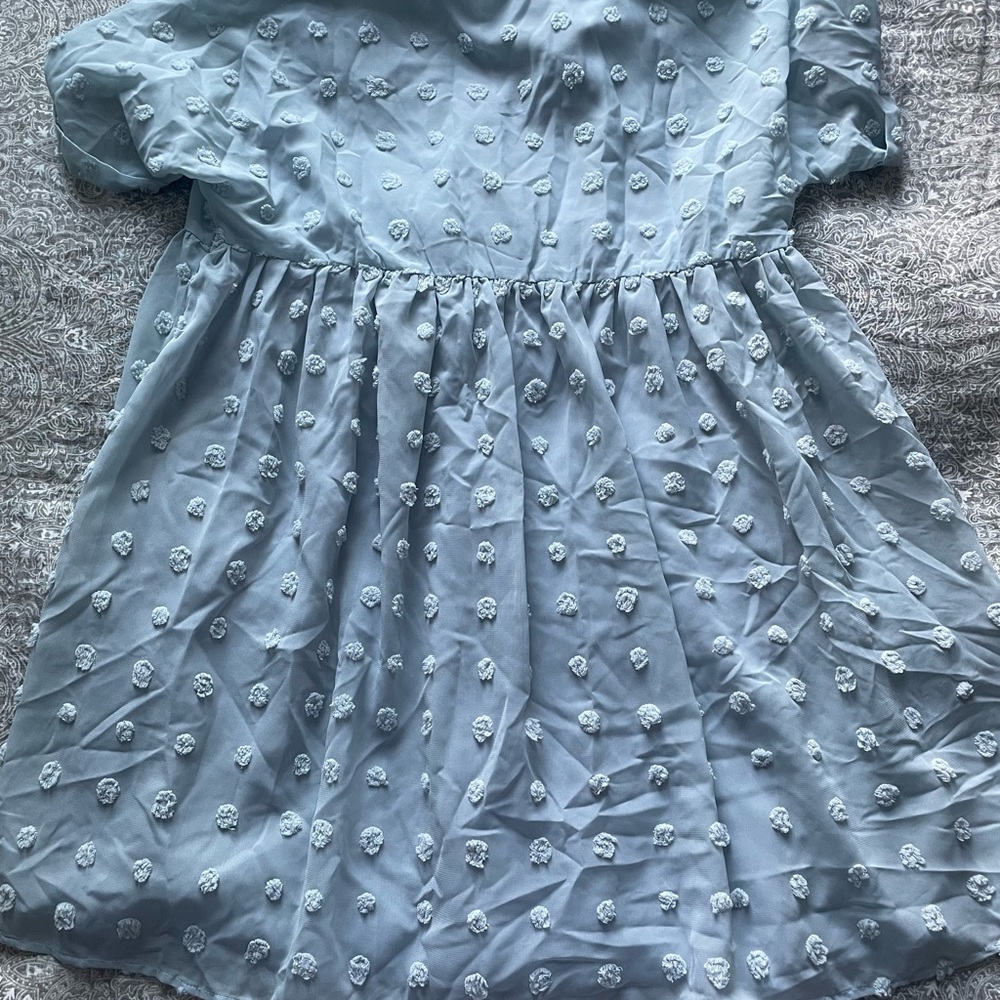 Textured Dot Mini Dress - Picture 2 of 3